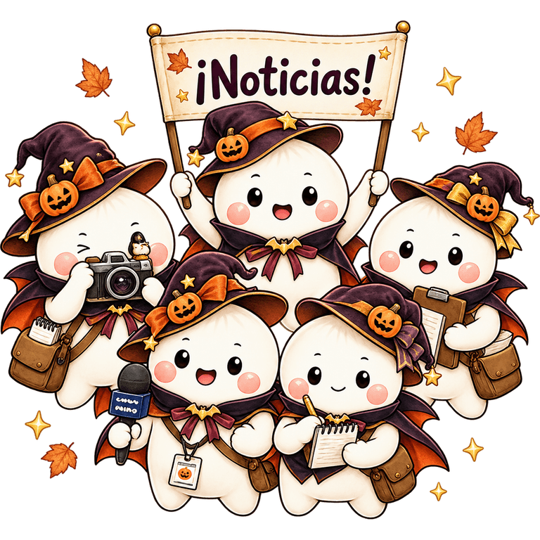 Mascota de Universal no Fansub en modo reportero con cámara
