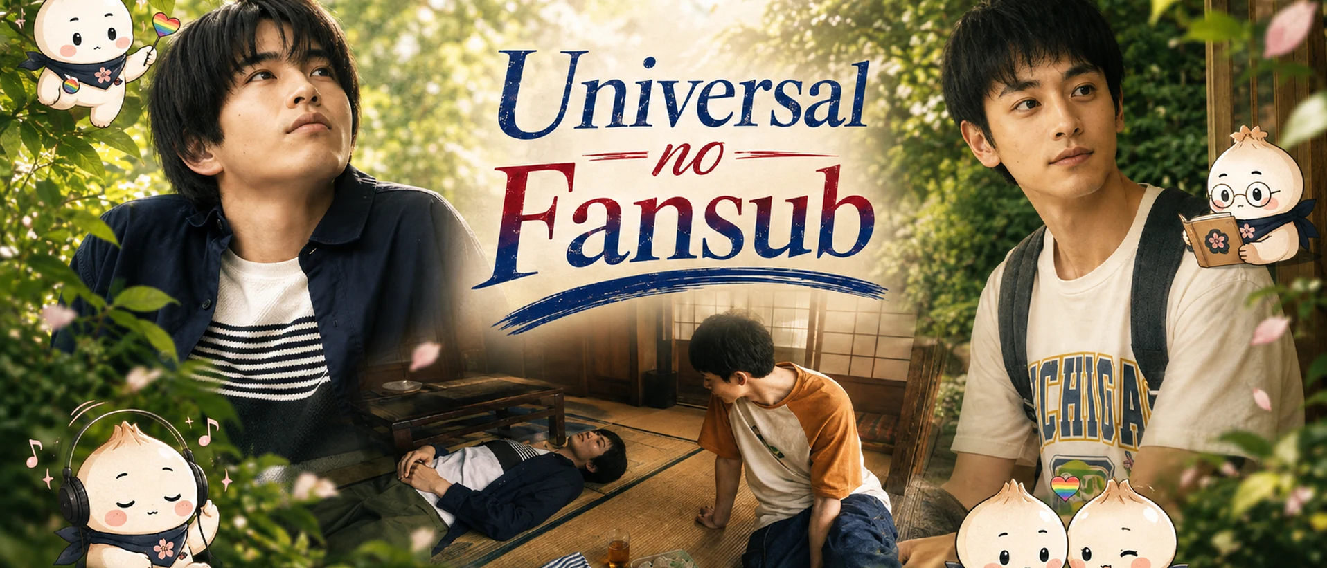 Portada especial de Universal no Fansub inspirada en Hidamari ga Kikoeru