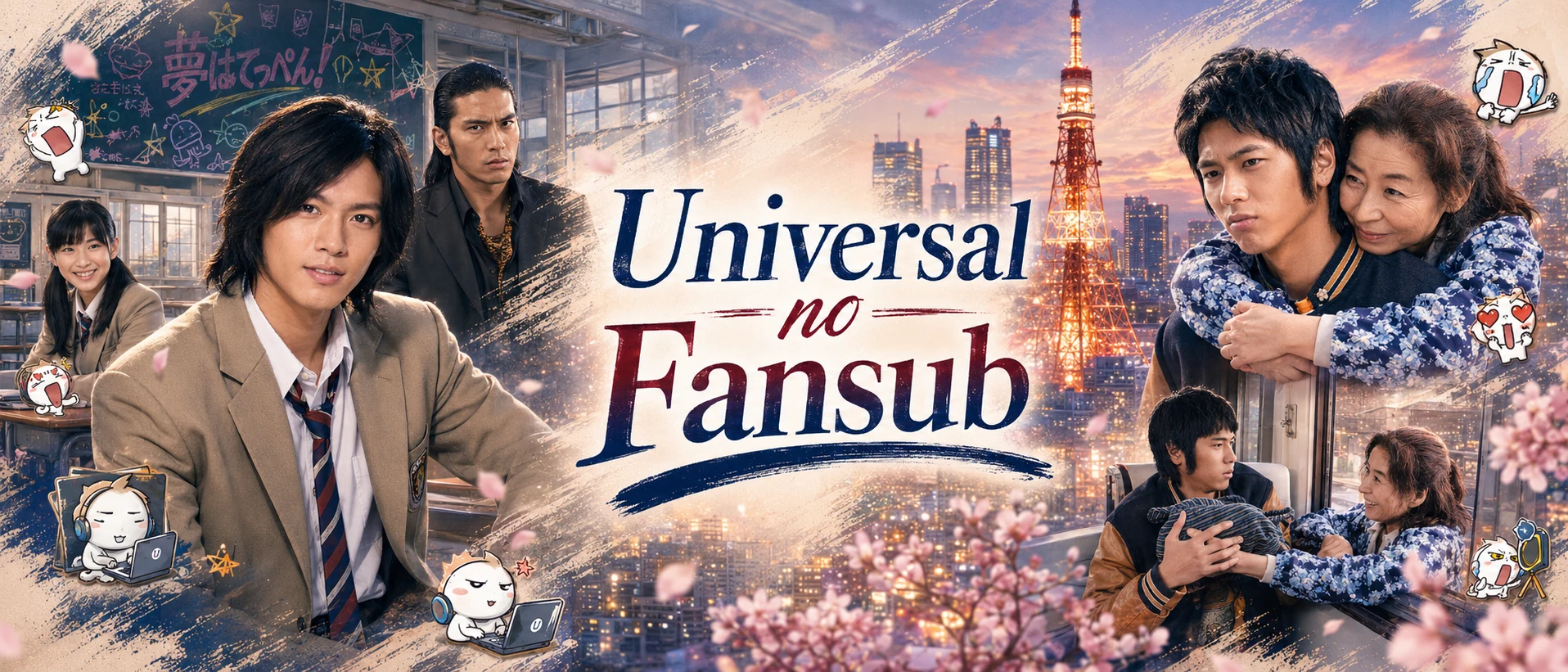Portada de Universal no Fansub con My Boss My Hero y Tokyo Tower